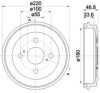 HELLA PAGID 8DT 355 301-931 Brake Drum